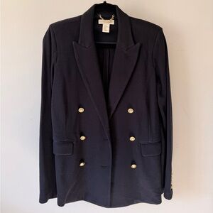 Cynthia Rowley double breasted knit blazer in navy